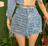 Ripped Jeans Skirt