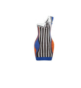 Jacquard Print Knit Mini-Dress