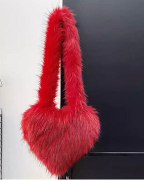 FUR HEART BAG