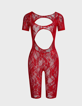 Short Sleeve cut-out Lace romper