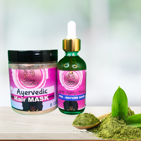 Ayurvedic Hair Mask + Pre-Mature Hair Growth Oil
